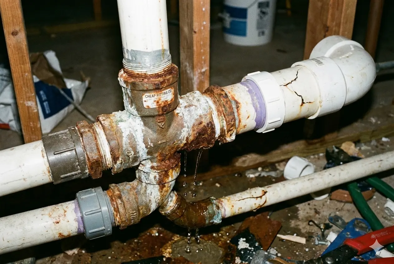 اشتباه ۱۳: استفاده اشتباه از لوله‌ های فولادی در محیط‌ های خورنده