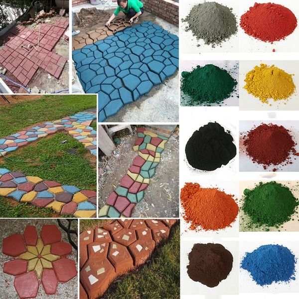 نمونه سیمان رنگی در رنگهای مختلف برای کفپوش