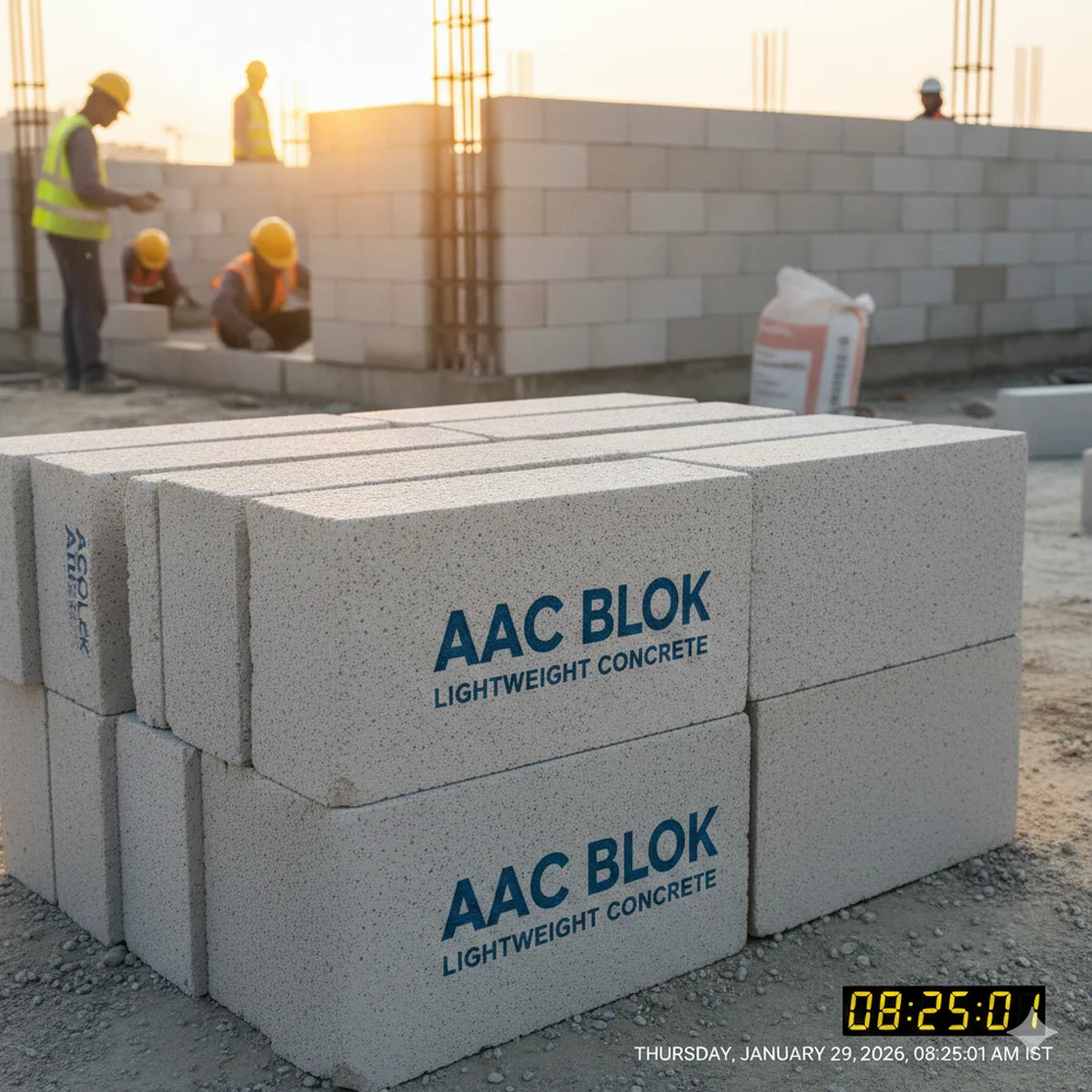 بلوک سبک لیکا (AAC) با عایق صوتی و حرارتی بالا، مناسب برای دیوارهای باربر