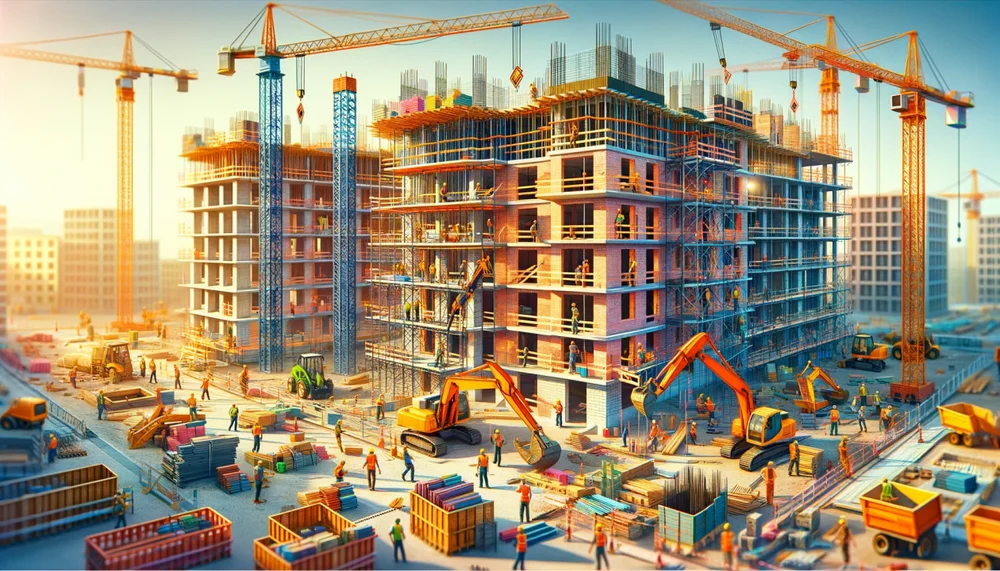 خدمات ساختوساز شامل پیسازی، اسکلتبندی و نصب تاسیسات