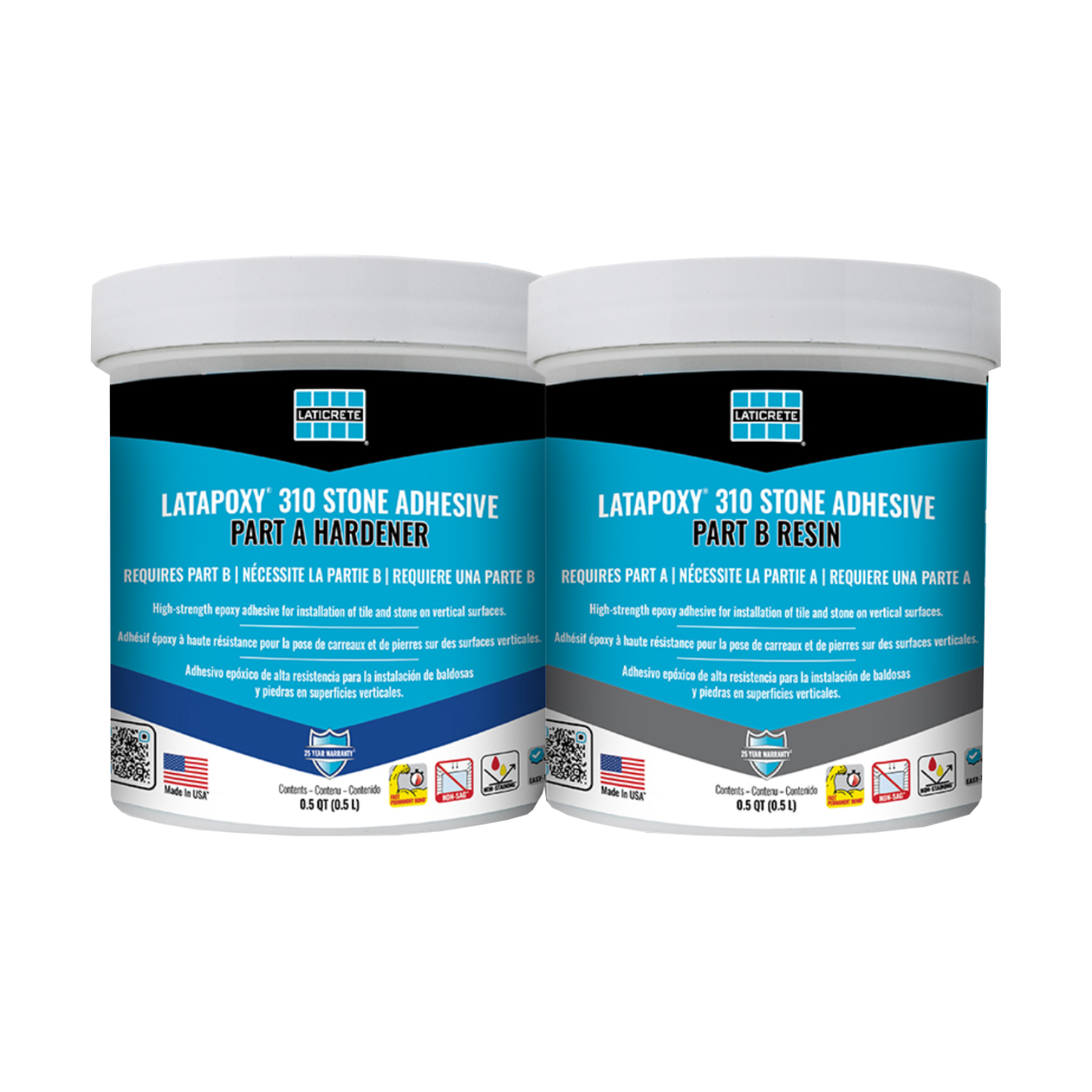 محصول چسب سنگ اپوکسی Laticrete Latapoxy 310 در بستهبندی تخصصی